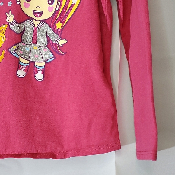 Old Navy Magenta Pink "JoJo + BowBow" Kids Long Sleeve Shirt - Size 3T - Picture 5 of 13